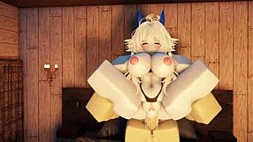 Monster cock pounds Roblox big ass