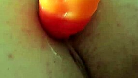 Rainbow Dildo Gapes Chubby Ass for Anal Creampie Fill