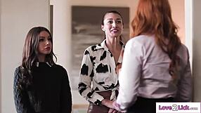 Employees Secretly Double Penetrate Milf With Strapon For VR Orgasm