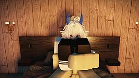 Monster cock pounds Roblox big ass