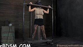 Hard Flogging Tears Into Masked Slave's Bound Body!