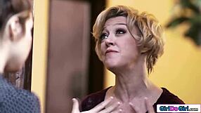 Milf teases teen fan with facesitting roleplay lick fest