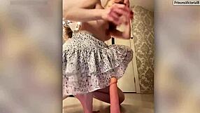 Mad princess victoria shakes her curvy ass in skirt while squirting on dildo webcam?