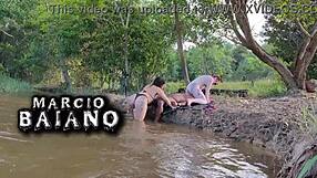 damn, ever seen two big ass exotic babes eliiane furacao and lorrany deepthroating before creampie orgy by the river?