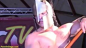 Hey, check this skinny babe getting banged hard on public stage