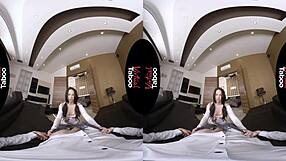 brunette big tits shaved pussy lips teased in taboo pov closeup