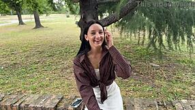 Park pickup leads to rough doggy pounding of cute brunette