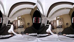 brunette big tits shaved pussy lips teased in taboo pov closeup