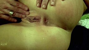 Brooklyne Lee fucks in fishnets heels showing off big tits