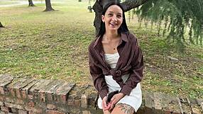 Park pickup leads to rough doggy pounding of cute brunette