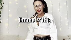 whoa latest sex machine rides with guided jerk off in gym lingerie and glasses