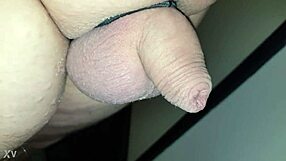 bound small cock with huge balls gets slapped hard and teased