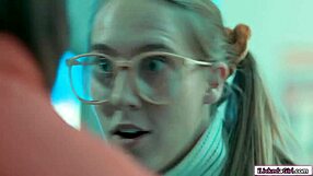 nerd babe with big tits scissoring hairy milf bff hard