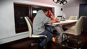 she skips class to stroke and suck my cock perfectly