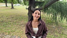 Park pickup leads to rough doggy pounding of cute brunette