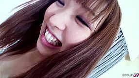 Japanese Girl's Bushy Pussy and Long Nipples in Uncensored JAV Creampie