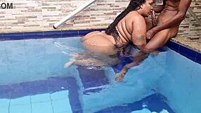 skinny hung guy pounds hot bbw by the pool