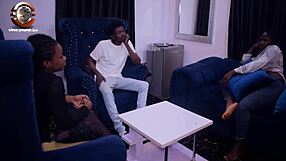 African Teen Joins Couple For Big Cock Doggystyle Bang