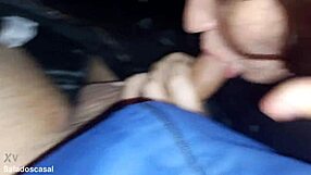 Wanna see my friend's hot blowjob in the car?
