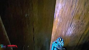 black stud takes me in shower while cuck waits outside