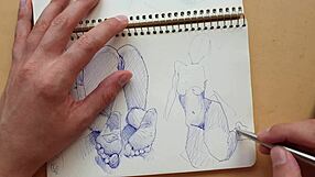 hey check my quick doggystyle big ass feet sketch parker pen sexy latina