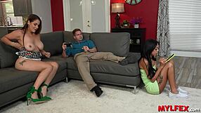 Dude, this milf mom sneaks her boy a deepthroat beside stepdaughter