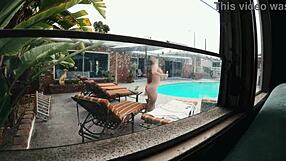 gigi breeze caught sunbathing naked by poolside spy