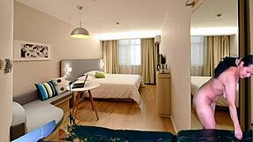 House Maid Gapes Shaved Pussy for Agarabas Outdoor Lick and Fuck