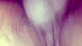 Fat Ebony BBW Spreads Thick Thighs for Closeup Pussy Tease