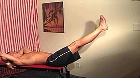 watching 18 yr old muscular reese rideout strip and workout