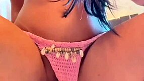 She just turned 19 and masturbates pussy to intense orgasm with red rose nearby