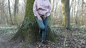 red milf aunt sneaks forest blowjob cheating on clueless husband