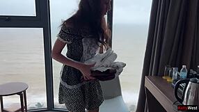 time stop maid bent over fucked doggystyle creampie in bedroom