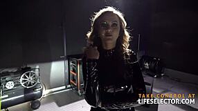 sexy stepmom tina kay bares latex fetish spanking pussy riding pov naughty brunette hardcore