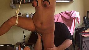 Fist her hogtied milf pussy deep in intense BDSM action!