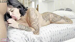 hubby left so i spread for the doorman's huge black cock creampie