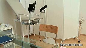 blonde teen patient bent over fucked doggystyle by doctor in hospital