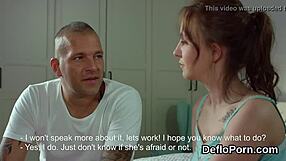 Sweetie Stretches Tight Juicy Virgin Vagina Wide for First Defloration