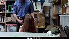 mall officer offers naughty shoplifter no cops for blowjob deal pervcop