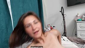 Blogger step-bro's bathroom prank blows up as step-sis catches him and rides his big cock hard