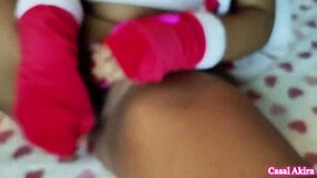 brasileira virgin christmas cosplay surprise boyfriend loses virginity casal akira pov