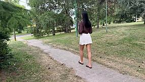 Park pickup leads to rough doggy pounding of cute brunette