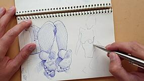 hey check my quick doggystyle big ass feet sketch parker pen sexy latina