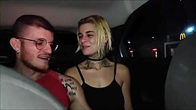 Crossdressing gay guy bareback rides monster cock deepthroat blowjob in uber