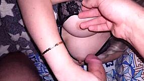 😏 jerking my cock watching sleeping milf stepmom handjob me like her husband?