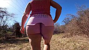 Huge Ass 43yo Wife Flashes Wildly at Park!