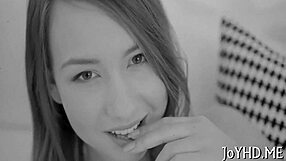 teen slut takes hardcore cock pounding in her tight pussy!!