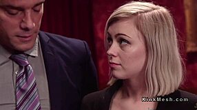 Two Bound Slaves Endure Brutal Anal Threesome Torment