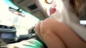 Risky Car Threesome Turns Into Rough Home Fuck With Facial Finish