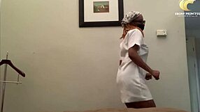 ebony nurse bangs interviewer hard just to snag that promotion